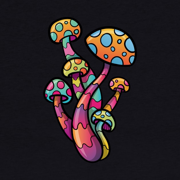 Psychedelic Mushroom by LetsBeginDesigns